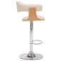 vidaXL Barhocker 2 Stk. Creme Bugholz und Kunstleder vidaXL Barhocker 2 Stk. Creme Bugholz und Kunstleder