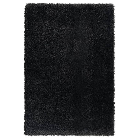 vidaXL Shaggy-Teppich Hochflor Schwarz 160x230 cm 50 mm