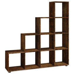 vidaXL Treppenregal Räuchereiche 142 cm Holzwerkstoff