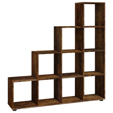 vidaXL Treppenregal Räuchereiche 142 cm Holzwerkstoff