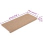 vidaXL Stufenmatten Selbstklebend 15 Stk. 65x24,5x3,5 cm Beige vidaXL Stufenmatten Selbstklebend 15 Stk. 65x24,5x3,5 cm Beige