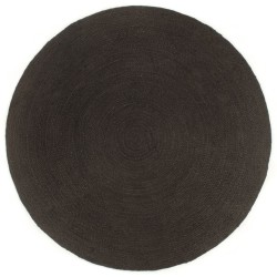 vidaXL Wendeteppich Geflochten Anthrazit und Natur 90 cm Jute Rund