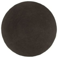 vidaXL Wendeteppich Geflochten Anthrazit und Natur 150 cm Jute Rund
