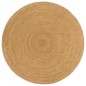 vidaXL Wendeteppich Geflochten Anthrazit und Natur 150 cm Jute Rund vidaXL Wendeteppich Geflochten Anthrazit und Natur 150 cm Jute Rund