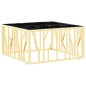 vidaXL Couchtisch Golden 80x80x40 cm Edelstahl und Glas vidaXL Couchtisch Golden 80x80x40 cm Edelstahl und Glas