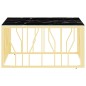 vidaXL Couchtisch Golden 80x80x40 cm Edelstahl und Glas vidaXL Couchtisch Golden 80x80x40 cm Edelstahl und Glas