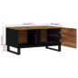 vidaXL Couchtisch 80x50x40 cm Altholz Massiv & Holzwerkstoff vidaXL Couchtisch 80x50x40 cm Altholz Massiv & Holzwerkstoff