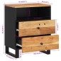 vidaXL Nachttisch 50x33x62 cm Massivholz Akazie & Holzwerkstoff vidaXL Nachttisch 50x33x62 cm Massivholz Akazie & Holzwerkstoff