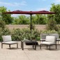 vidaXL Doppelsonnenschirm mit LEDs Bordeauxrot 316x240 cm vidaXL Doppelsonnenschirm mit LEDs Bordeauxrot 316x240 cm