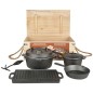 Esschert Design 7 tlg. Lagerfeuer Koch-Set Schwarz FF240 Esschert Design 7 tlg. Lagerfeuer Koch-Set Schwarz FF240