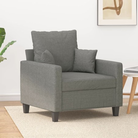 Sofasessel Dunkelgrau 60 cm Stoff