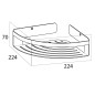 Tiger Eckablage für Dusche Caddy Chrom Groß 1400630346 Tiger Eckablage für Dusche Caddy Chrom Groß 1400630346