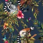 DUTCH WALLCOVERINGS Tapete Lemur Benzin Blau DUTCH WALLCOVERINGS Tapete Lemur Benzin Blau