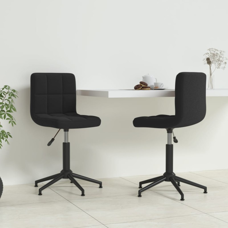 Esszimmerstühle 2 Stk. Drehbar Schwarz Samt Esszimmerstühle 2 Stk. Drehbar Schwarz Samt