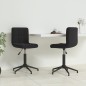 Esszimmerstühle 2 Stk. Drehbar Schwarz Samt Esszimmerstühle 2 Stk. Drehbar Schwarz Samt