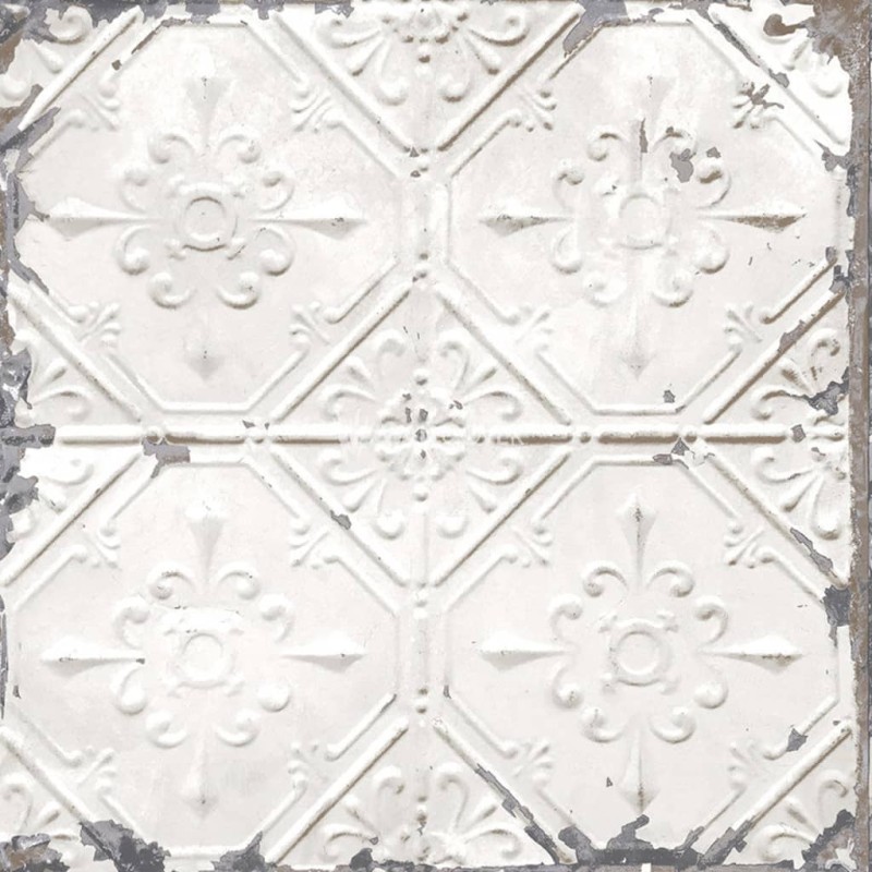 DUTCH WALLCOVERINGS Tapete Tin Ceiling Weiß DUTCH WALLCOVERINGS Tapete Tin Ceiling Weiß