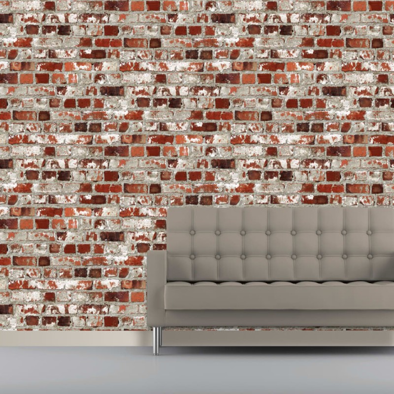 DUTCH WALLCOVERINGS Tapete Ziegelmuster Rot DUTCH WALLCOVERINGS Tapete Ziegelmuster Rot