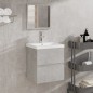 vidaXL Badschrank mit Spiegel Betongrau Holzwerkstoff vidaXL Badschrank mit Spiegel Betongrau Holzwerkstoff