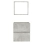 vidaXL Badschrank mit Spiegel Betongrau Holzwerkstoff vidaXL Badschrank mit Spiegel Betongrau Holzwerkstoff