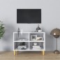 vidaXL TV-Schrank mit Massivholz-Beinen Hochglanz-Weiß 69,5x30x50 cm vidaXL TV-Schrank mit Massivholz-Beinen Hochglanz-Weiß 69,5x30x50 cm