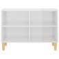 vidaXL TV-Schrank mit Massivholz-Beinen Hochglanz-Weiß 69,5x30x50 cm vidaXL TV-Schrank mit Massivholz-Beinen Hochglanz-Weiß 69,5x30x50 cm