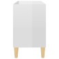 vidaXL TV-Schrank mit Massivholz-Beinen Hochglanz-Weiß 69,5x30x50 cm vidaXL TV-Schrank mit Massivholz-Beinen Hochglanz-Weiß 69,5x30x50 cm