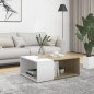 vidaXL Couchtisch Weiß Sonoma-Eiche 90x67x33 cm Holzwerkstoff vidaXL Couchtisch Weiß Sonoma-Eiche 90x67x33 cm Holzwerkstoff