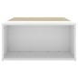 vidaXL Couchtisch Weiß Sonoma-Eiche 90x67x33 cm Holzwerkstoff vidaXL Couchtisch Weiß Sonoma-Eiche 90x67x33 cm Holzwerkstoff