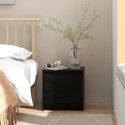 vidaXL Nachttisch Schwarz 40x30,5x40 cm Massivholz Kiefer 