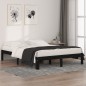 vidaXL Massivholzbett Schwarz 150x200 cm vidaXL Massivholzbett Schwarz 150x200 cm