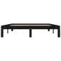 vidaXL Massivholzbett Schwarz 150x200 cm vidaXL Massivholzbett Schwarz 150x200 cm