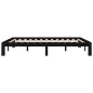 vidaXL Massivholzbett Schwarz 150x200 cm vidaXL Massivholzbett Schwarz 150x200 cm