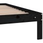 vidaXL Massivholzbett Schwarz 150x200 cm vidaXL Massivholzbett Schwarz 150x200 cm