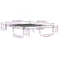vidaXL Massivholzbett Schwarz 150x200 cm vidaXL Massivholzbett Schwarz 150x200 cm