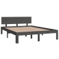 vidaXL Massivholzbett Grau 150x200 cm vidaXL Massivholzbett Grau 150x200 cm