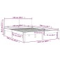 vidaXL Massivholzbett Grau 150x200 cm vidaXL Massivholzbett Grau 150x200 cm