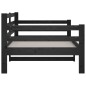 vidaXL Tagesbett Schwarz 90x190 cm Massivholz Kiefer vidaXL Tagesbett Schwarz 90x190 cm Massivholz Kiefer