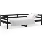 vidaXL Tagesbett Schwarz 80x200 cm Massivholz Kiefer vidaXL Tagesbett Schwarz 80x200 cm Massivholz Kiefer
