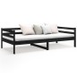 vidaXL Tagesbett Schwarz 80x200 cm Massivholz Kiefer vidaXL Tagesbett Schwarz 80x200 cm Massivholz Kiefer