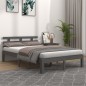 vidaXL Massivholzbett Grau 135x190 cm vidaXL Massivholzbett Grau 135x190 cm