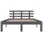 vidaXL Massivholzbett Grau 135x190 cm vidaXL Massivholzbett Grau 135x190 cm