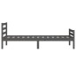 vidaXL Massivholzbett Grau 90x190 cm vidaXL Massivholzbett Grau 90x190 cm