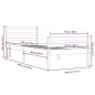 vidaXL Massivholzbett Honigbraun 100x200 cm vidaXL Massivholzbett Honigbraun 100x200 cm
