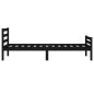 vidaXL Massivholzbett Schwarz 100x200 cm vidaXL Massivholzbett Schwarz 100x200 cm