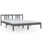 vidaXL Massivholzbett Grau 150x200 cm vidaXL Massivholzbett Grau 150x200 cm