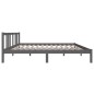 vidaXL Massivholzbett Grau 150x200 cm vidaXL Massivholzbett Grau 150x200 cm