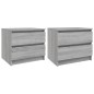 vidaXL Nachttische 2 Stk. Grau Sonoma 50x39x43,5 cm Holzwerkstoff vidaXL Nachttische 2 Stk. Grau Sonoma 50x39x43,5 cm Holzwerkstoff