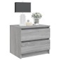 vidaXL Nachttische 2 Stk. Grau Sonoma 50x39x43,5 cm Holzwerkstoff vidaXL Nachttische 2 Stk. Grau Sonoma 50x39x43,5 cm Holzwerkstoff