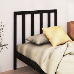 vidaXL Kopfteil Schwarz 106x4x100 cm Massivholz Kiefer