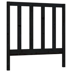 vidaXL Kopfteil Schwarz 106x4x100 cm Massivholz Kiefer